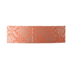 Home Orange & Grey Ethnic Motifs Woven Damask Design Table Runner image 2