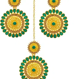 Women Click Gold-Plated Stone-Studded Jewellery Set-picture-21