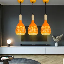 KINIS Modern and Unique Style Orange Aluminium Quirky Ceiling Lamp image 5