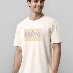 ADRO Typography Printed Round Neck Cotton T-shirt image 5