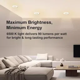 Havells 5 W Luna LED JB Downlight Round Shape 4000 K, 55 mm Cutout x 26 mm Height, LHEBAZP6UZ1W005 image 5