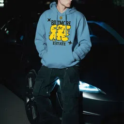 VEIRDO Men Printed Hooded Sweatshirt image 3