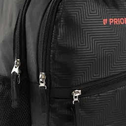 Priority Unisex Brand Logo Printed Backpack With Geometric Design image 5