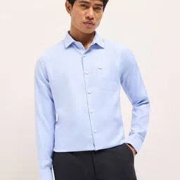 THE BEAR HOUSE Men Solid Spread Collar Formal Shirt-picture-37