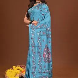 RAM SHYAM collection Ethnic Motifs Embroidered Saree image 4