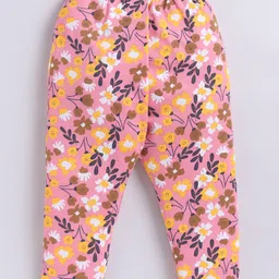 Parrot Crow Cotton Knit Floral Printed Pajama - Yellow-picture-23