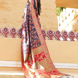 KALINI Floral Silk Blend Ready to Wear Saree image 3