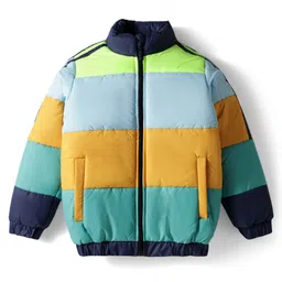Pine Kids Woven Full Sleeves Padded Jacket with Cut & Sew Design - Multicolor image 2