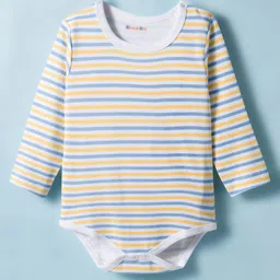 Kookie Kids India Full Sleeves Onesies With Vehicle Print Pack Of 3 - White image 2