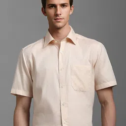 Louis Philippe Men Classic Spread Collar Textured Cotton Formal Shirt-picture-40