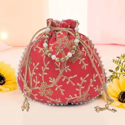 Kuber Industries Set of 2 Embroidered Potli Bags image 2