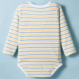 Kookie Kids India Full Sleeves Onesies With Vehicle Print Pack Of 3 - White image 3