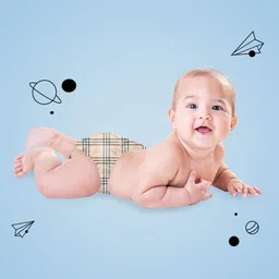 Snugkins Newborn Bliss Reusable Waterproof & Washable Cloth Diapers for Newborn  Contains 2 Diaper 2 Wet Free Organic Cotton Pad & 2 Booster Pad - Multicolour image 4