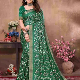 sareyavella Floral Printed Zari Maheshwari Saree-picture-21