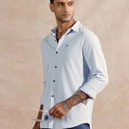 WROGN Men Comfort Fit Solid Spread Collar Cotton Casual Shirt-picture-27