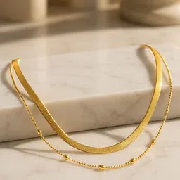 Rubans Stainless Steel 18K Gold-Plated Tarnish Minimal Necklace-picture-37