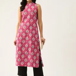FERANOID Ethnic Motifs Printed Pure Cotton Kurta image 5