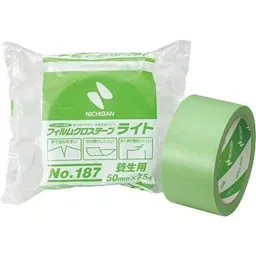 NICHIBAN Film Cloth Tape 25 m for Temporary Fastening and Fixing, No.187 (Pack of 30 Roll) image 2