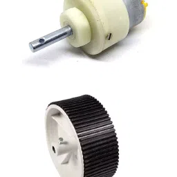 Invento 150 rpm DC Metal Geared Motor with 100mm x 40mm Wheel ISC 1471-1B-image-33