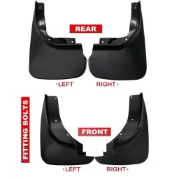 Auto Pearl OE Type Car Heavy Duty Mud Flaps Splash Guards PVC Black Compatible For Maruti Suzuki Alto K-10 Type-2 (2014), MudFlap_AltoK10Type2_2014 (Set of 4) image 2