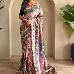 Mameraa Ethnic Motifs Art Silk Designer Saree image 4