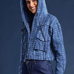 Taavi Pure Cotton Printed Outer Wear Denim Jacket image 2