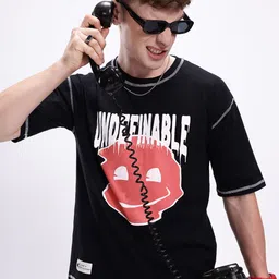 Kook N Keech Men Printed Drop-Shoulder Sleeves Oversized Pure Cotton T-shirt-picture-31