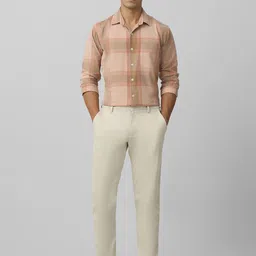 Mufti Men Spread Collar Checked Cotton Slim Fit Casual Shirt image 5