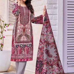MOJILAA Women Paisley Printed Regular Mirror Work Kurta with Trousers & With Dupatta-picture-39