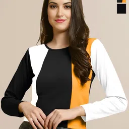 Mast & Harbour Women Pack Of 2 Puff Sleeve Peplum Top-picture-32