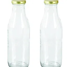 1ST TIME Set Of 3 Transparent Glass Freezer Safe Water Bottle image 2