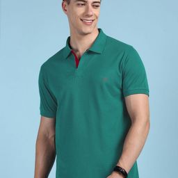 Lux Cozi Men Solid Polo Collar Cotton T-shirt-picture-5
