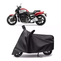 Auto Pearl Polyester Two Wheeler Cover for Yamaha VMAX (Grey)-picture-16