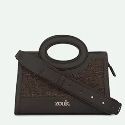 alt by zouk ZOUK Zoe Bristel Textured Structured Jute Sling Bag image 1