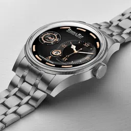 DOUBLERUN Men Dial & Stainless Steel Bracelet Style Straps Analogue Multi Function Watch H05NNN16000 image 5