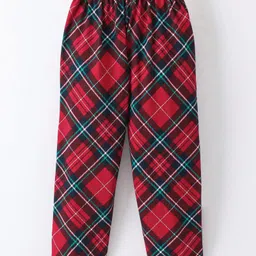 Fido Cotton Jersey Full Length Leggings Checkered - Red image 2