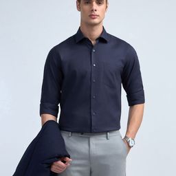 Arrow Iconics Liberty Classic Fit Self Design Pure Cotton Formal Shirt-picture-35