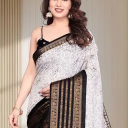 BilloRani Ethnic Motifs Zari Silk Blend Handloom Saree-picture-24