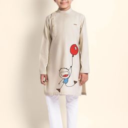 DEVOILER Boys Ethnic Motifs Printed Thread Work Kurta-picture-11