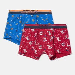 Jockey Boys Pack Of 2 Printed Cotton Trunk PB03-0205-RB-CP image 2