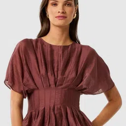 Forever New Women Pleated Batwing Sleeve Top-picture-41