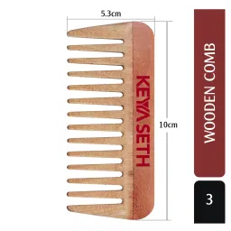 Keya Seth Aromatherapy Neem Wooden Comb Wide Tooth For Hair Growth For Men & Women All Purpose - Small image 2