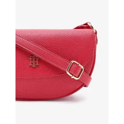 tommy hilfiger accessories Tommy Hilfiger Solid Red Pu Sling Bag image 3