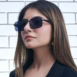 SALTY Midnight Square Fashionable Sunglasses for Men & Women SG0010-BK-BK image 5