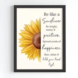 My Kids Wall Black & Yellow 1 Piece Wood Floral and Botanical Wall Paintings-image-67