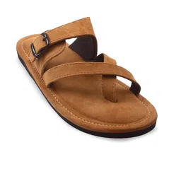Apratim Men T-Strap Flats with Buckles image 1