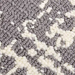 Home Centre Nicolas Loomis Grey & Off White Printed Knitted Dhurrie image 2