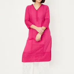 max Women Striped Thread Work Kurta-picture-49