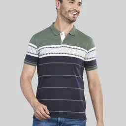 BE POSITIVE Men Striped Polo Collar T-shirt-picture-16