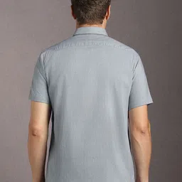 Louis Philippe Sport Slim Fit Textured Spread Collar Cotton Casual Shirt image 5